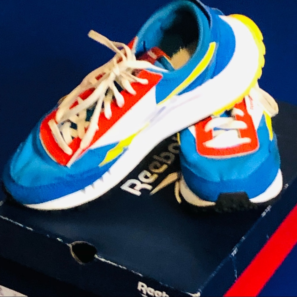 Red White Blue Yellow Platform Reebok’s!